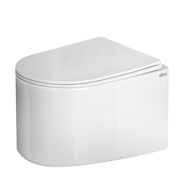 Унитаз ABBER Bequem AC1129 подвесной белый, безободковый, смыв торнадо