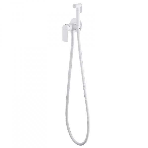 Смеситель ABBER Weiss Insel AF8025W с гигиеническим душем, белый матовый