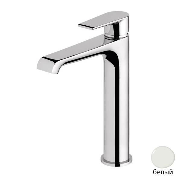 NAUTIC-LC-BIO Смеситель для накладных раковин, с донным клапаном, исполнение белый матовый