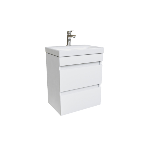 Тумба с раковиной IDDIS подвесная с ящиками, белая, 50 см, Zodiac. (ZOD5CB0i95K)