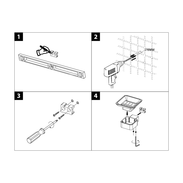 Мыльница Lemark SMOOTH LINE с держателем, чёрный матовый (9742017)