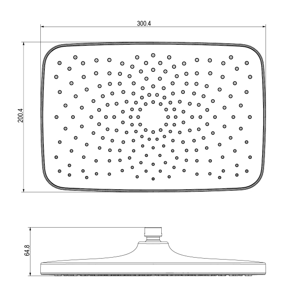 Лейка Lemark для верхнего душа, 1-функциональная (LM8135BL)