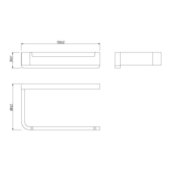 Держатель для туалетной бумаги Lemark SMOOTH LINE открытый , хром (9721007)