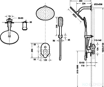 Душевой комплект Bravat Gina F865104C-A-ENG