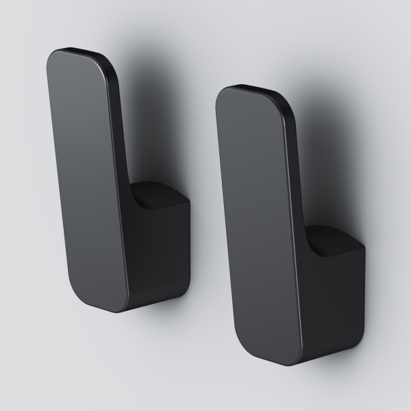 Набор Крючков для полотенец, 2 шт, черный AM.PM Func, A8F35622