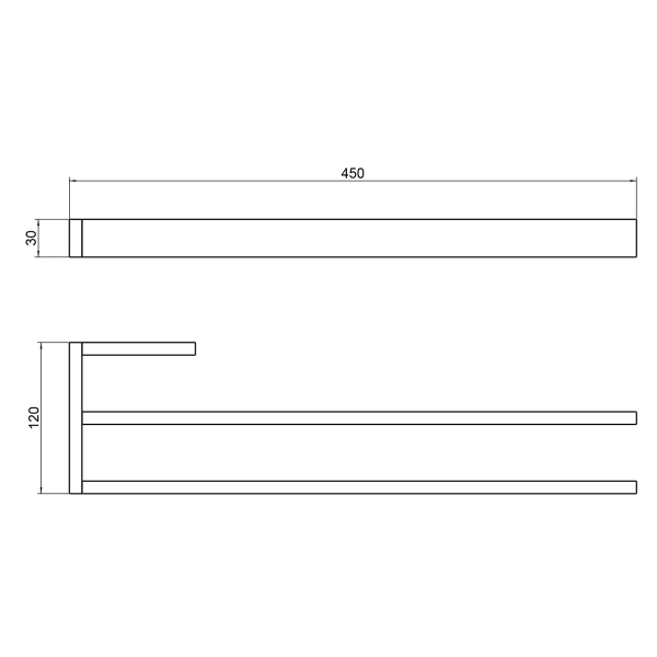 Полотенцедержатель двойной Timo Petruma золото матовое (15252/17)