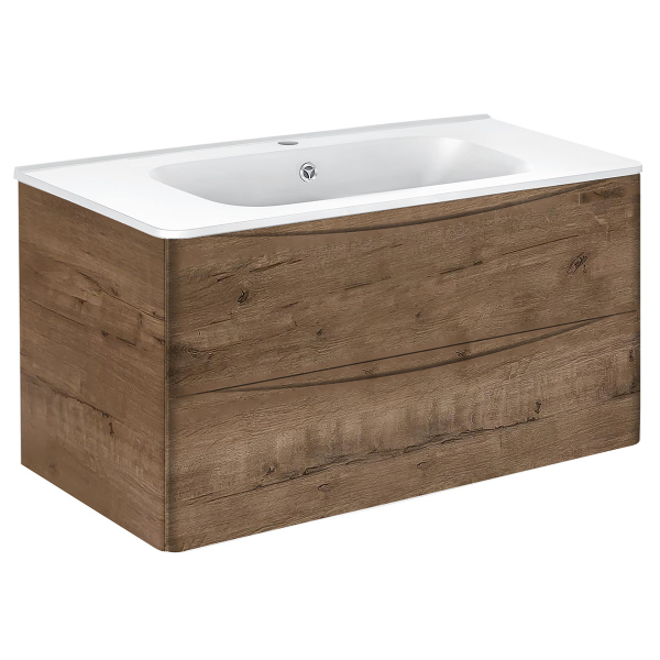 Тумба без раковины Vincea Paola 1000 подвесная, 2 выкатных ящика soft close, V.Oak, VMC-2P100VO