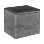 Тумба с раковиной Vincea Vico 600 подвесная, 2 выкатных ящика soft close, Beton, VMC-2V600BT+VCB-2VP600W
