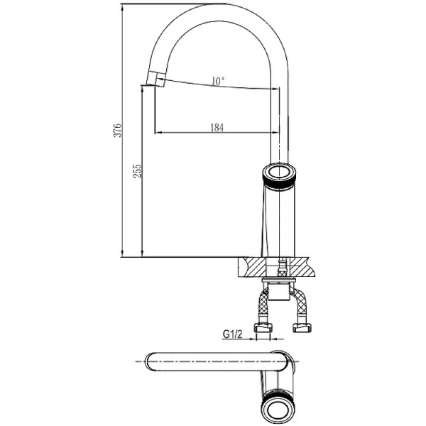 Смеситель для кухни D&K Bayern.Alfeld  (DA1482401)