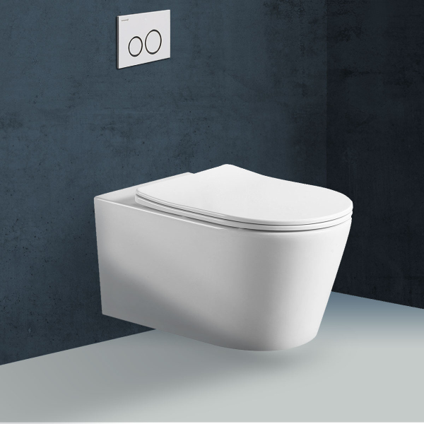 Унитаз подвесной Vincea Cute VT1-24 безободковый, цвет белый, ультратонкое soft-close сиденье