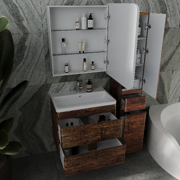 Тумба без раковины подвесная Style Line "Атлантика 70", Люкс старое дерево, СС-00002340