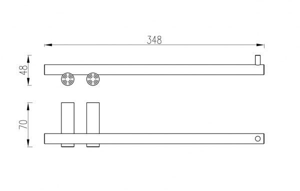 Полотенцедержатель ABBER Osten 316 AA1854BGG оружейная сталь брашированная
