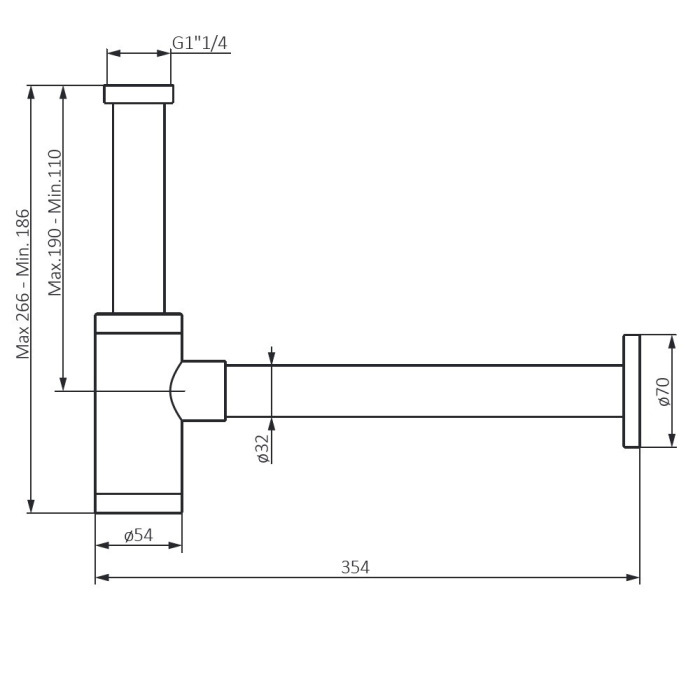 Сифон для раковины Damixa Option, 210800000