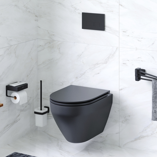 Унитаз подвесной FlashClean с сиденьем микролифт AM.PM Spirit V2.0, C701700MBSC