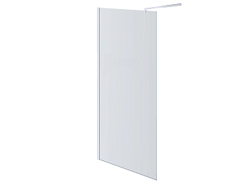Душевая перегородка Aquatek AQ WIW 10020BL с держателем 100x200 профиль черный, стекло прозрачное