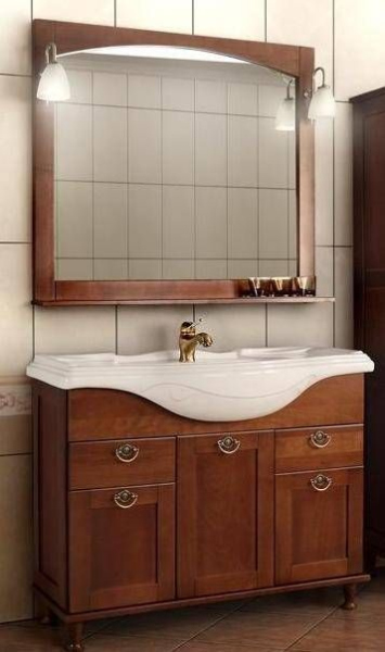 Тумба с раковиной Акватон Наварра 1A1386K0NAM10 цвет Орех