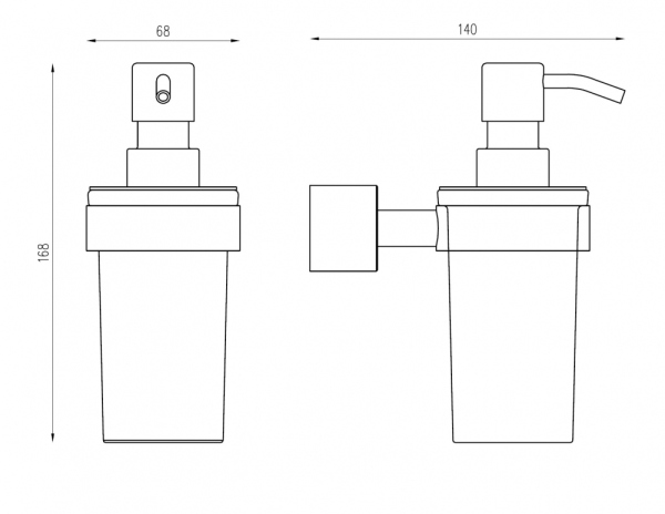 Диспенсер с держателем ABBER Osten 316 AA185A9BST сталь брашированная