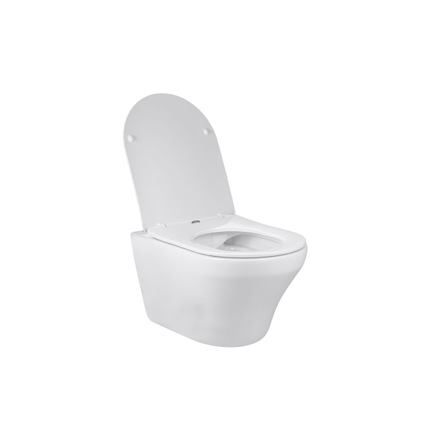 Унитаз подвесной Vincea Edge-M VT1-37 безободковый, цвет белый, ультратонкое soft-close сиденье