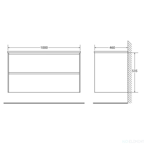 Belbagno База под раковину напольная с двумя выкатными ящиками, PIETRA-1000-2C-SO-SCM
