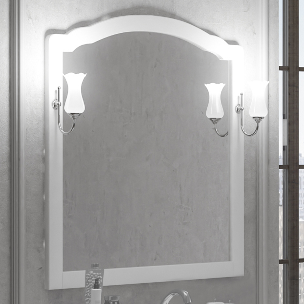 Зеркало Империал 100, цвет белый матовый