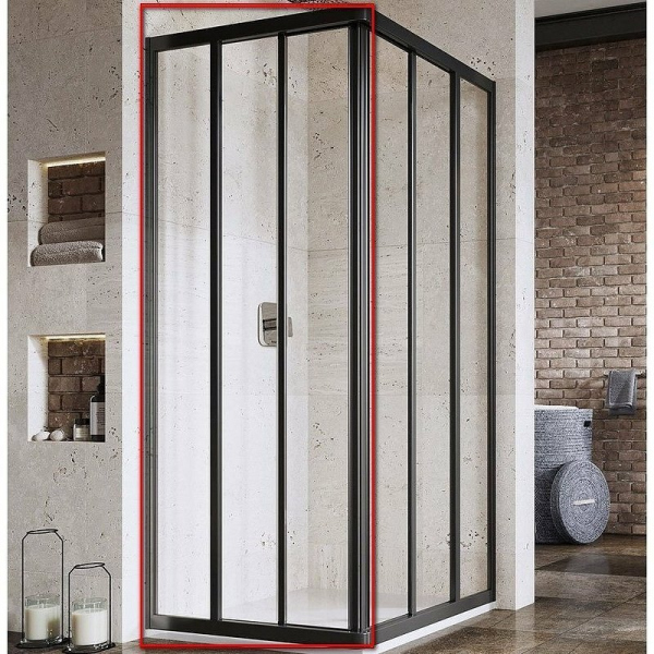 ASRV3-80-198 черный+Transparent, Supernova дверь для комбинации со второй дверью.