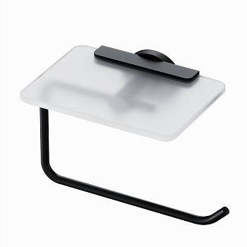 Держатель для туалетной бумаги с полкой, черный AM.PM X-Joy, A85A341522