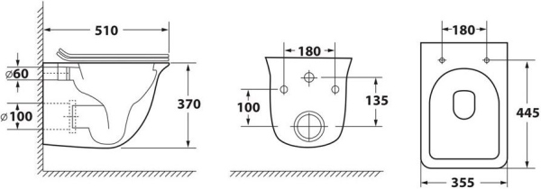 Унитаз подвесной Owl 1975 Ruta-H OWLT190203 безободковый