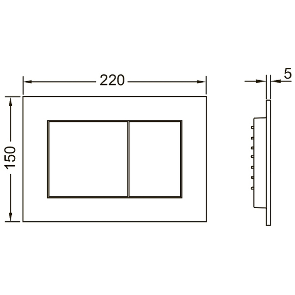 Клавиша смыва TECE для системы двойного смыва, 9240417
