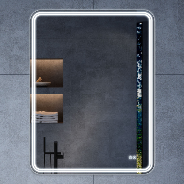 Зеркало Vincea LED VLM-3MA600-2 600х800 c сенсорным выключателем и диммером, антизапотевание