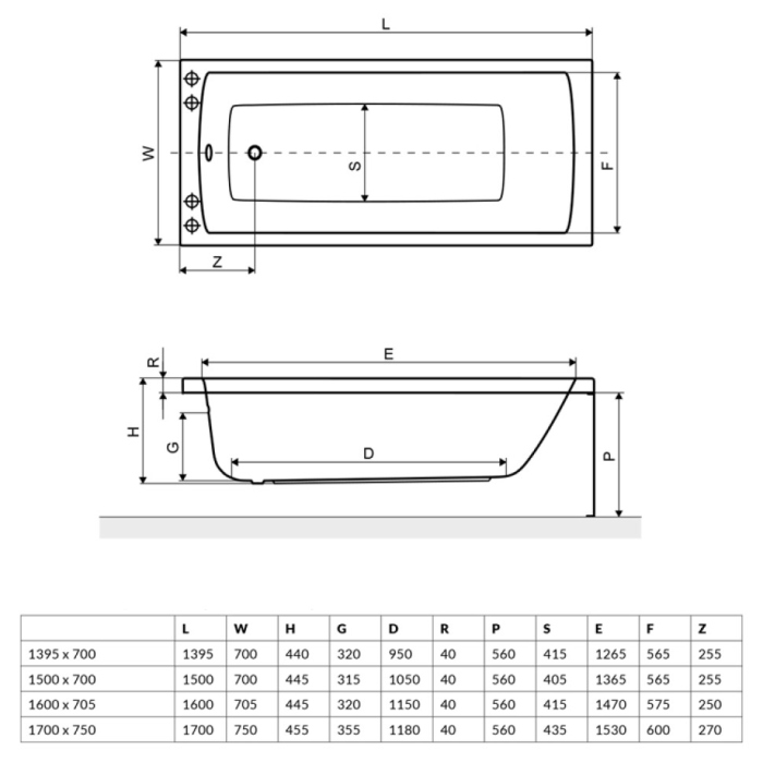 Акриловая ванна Excellent Aquaria WAEX.AQU14WH