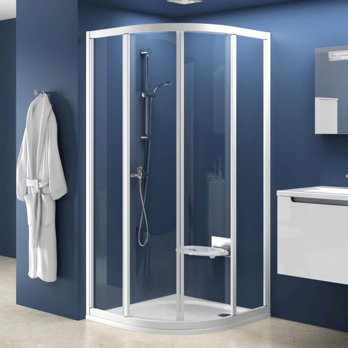 Душевой уголок Ravak SKCP4-90 Transparent, профиль белый