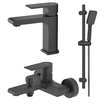 Комплект смесителей Aquatek Лира AQ1430MB Черный матовый