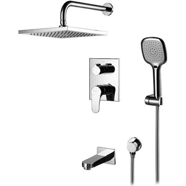 Смеситель Lemark Shift LM4322C для ванны и душа встраиваемый с дополнительной 3-функциональной лейко