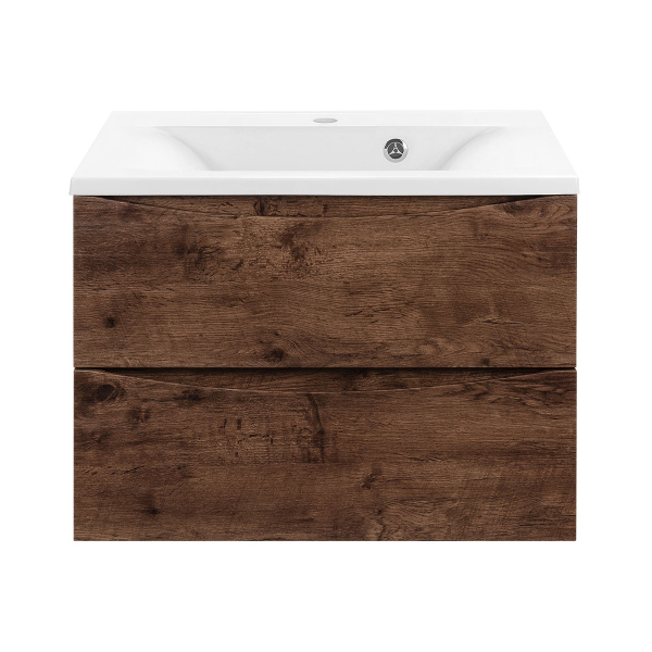 Тумба без раковины Vincea Mia 650 подвесная, 2 выкатных ящика soft close, R.Wood, VMC-2MA650RW