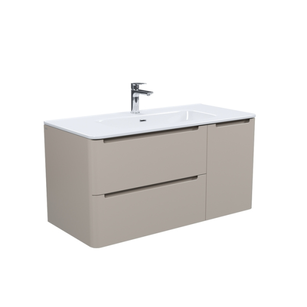 Тумба с раковиной, подвесная, 100 см, капучино, Edifice, IDDIS (EDI10C0i95K)