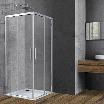 Душевой уголок Vincea Soft VSS-3SO100CL, 1000*1000, хром, стекло прозрачное