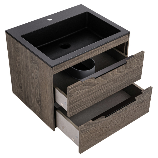 Тумба без раковины Vincea Chiara 2D 600 подвесная, R.Oak, VMC-2C2600RO