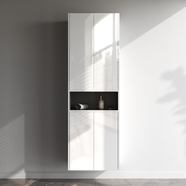 Шкаф с полками 60 см, высота 70 см, белый глянец, универсальный AM.PM Func, M8FCH0602WG