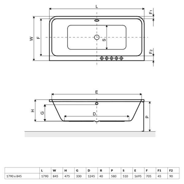 Фронтальная панель Excellent Arana OBEX.AR2.18WH