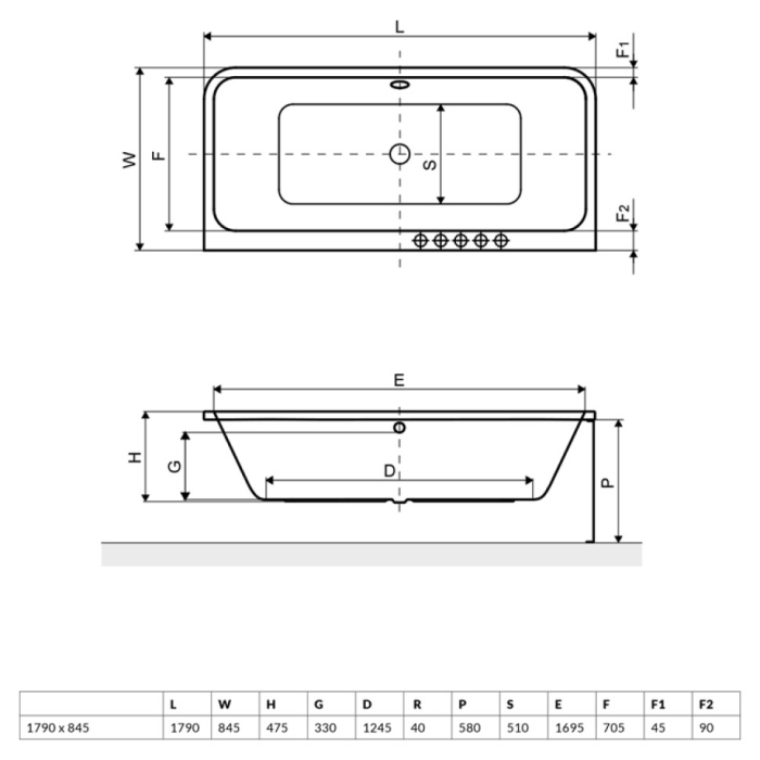 Фронтальная панель Excellent Arana OBEX.AR2.18WH