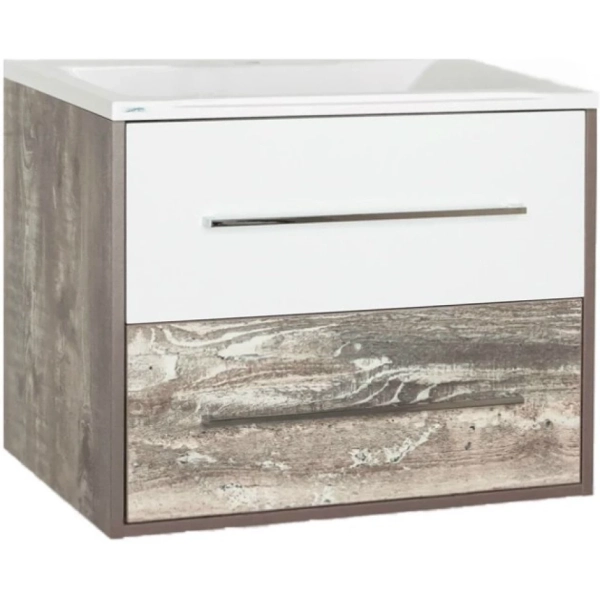 Тумба для комплекта Style Line Экзотик 80 Plus подвесная, белая, экзотик