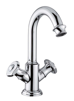 APHRODITE-LS2-01-O Смеситель на раковину с донным клапаном, исполнение хром, ручки Куб