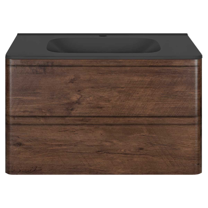 Тумба с раковиной Vincea Vico 800 подвесная, 2 выкатных ящика soft close, R.Wood, VMC-2V800RW+VCB-2VP800W