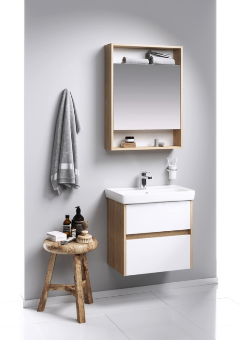 Зеркальный шкаф AQWELLA 60см., SIT0406DB