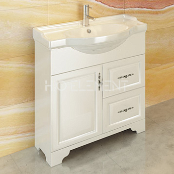 Тумба-умывальник Comforty "Севилья-85" слоновая кость с раковиной Comforty Т-9385