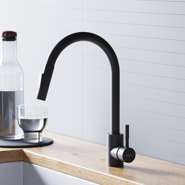 Смеситель для кухни с вытяжным изливом Dorff Logic, D3007522