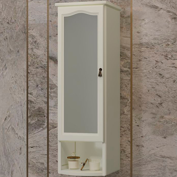 Шкаф Opadiris Риспекто подвесной 1 створч., цвет 1013, левый, с матовым стеклом, 00-00006079