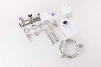 Смеситель ABBER Wasser Kreis 316 AF8130BST для ванны скрытого монтажа, сталь брашированная