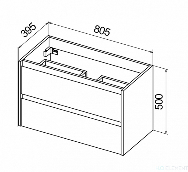 Тумба с раковиной Belbagno KRAFT 39, KRAFT 39-800/390-2C-SO-BO+ BB800/390ETL (готовый набор)