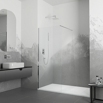 Перегородка для душа RGW WA-011, 35100211-11, Хром, 110*195